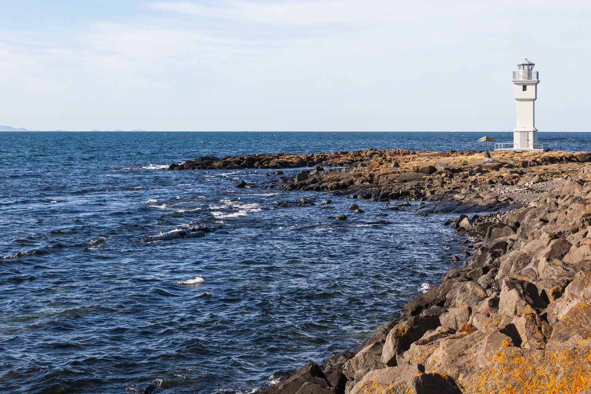 Akranes Lighthouse — aurora viewing location in West Iceland, Iceland