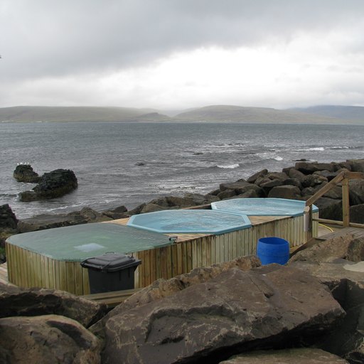 Drangsnes Hot Pots — aurora viewing location in Westfjords, Iceland