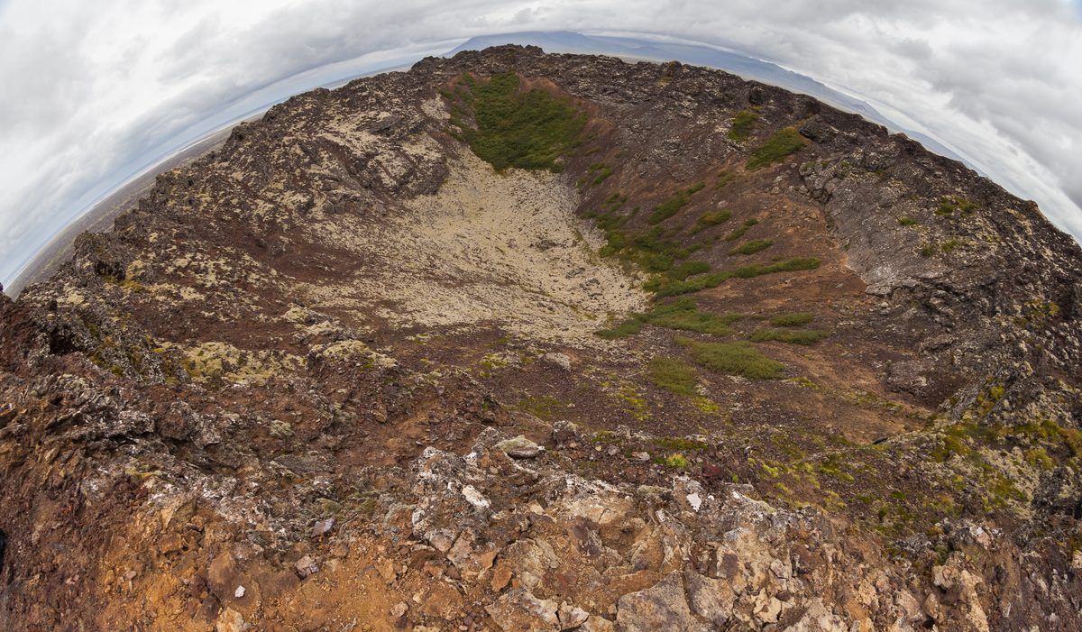 Eldborg Crater — aurora viewing location in West Iceland, Iceland