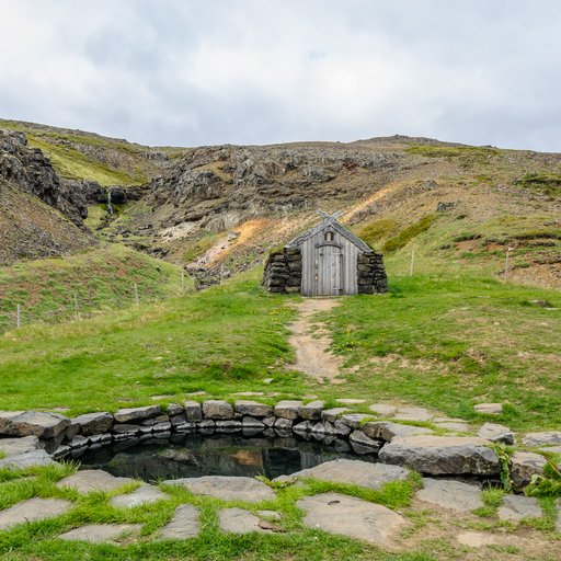 Guðrúnarlaug Hot Spring — aurora viewing location in West Iceland, Iceland