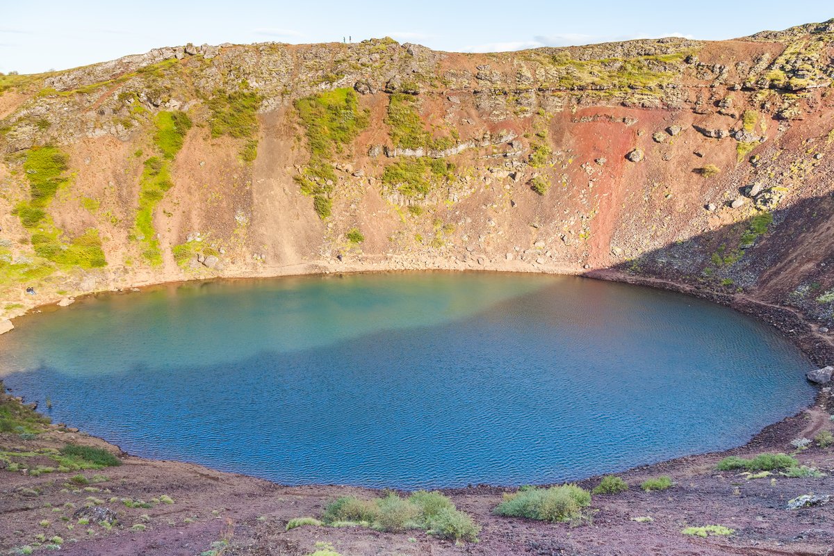 Kerið Crater — aurora viewing location in Golden Circle, Iceland