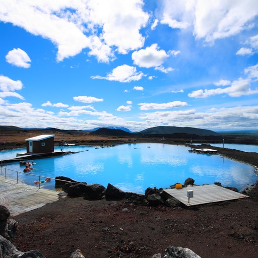 Mývatn Nature Baths — aurora viewing location in North Iceland, Iceland