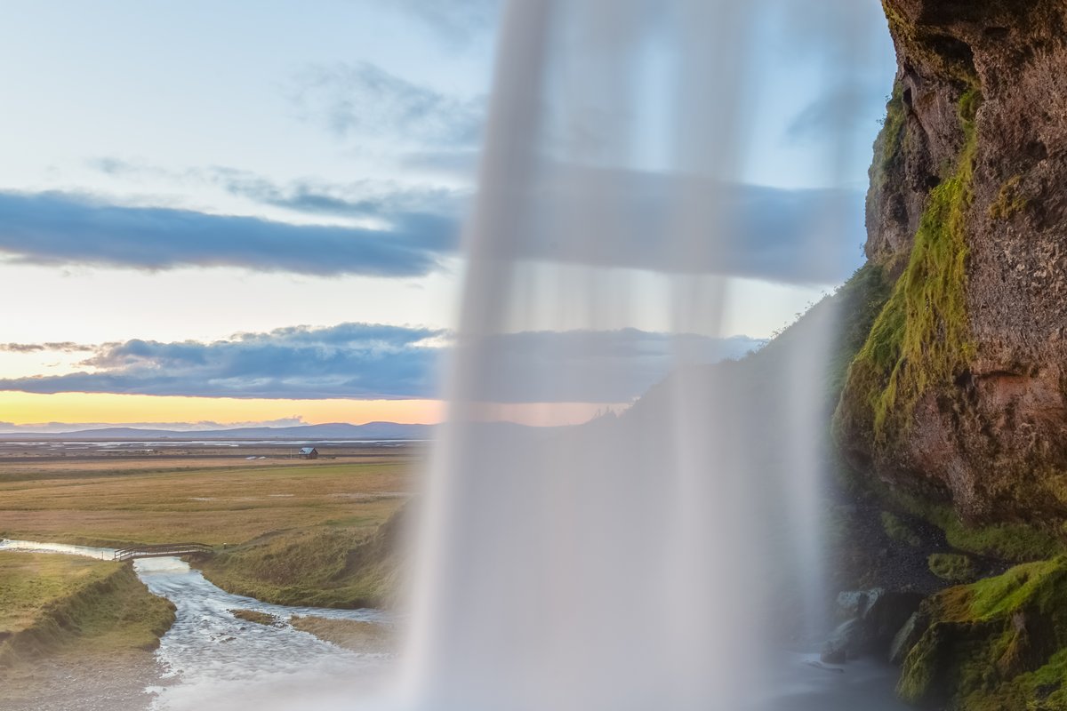 Seljalandsfoss — aurora viewing location in South Iceland, Iceland