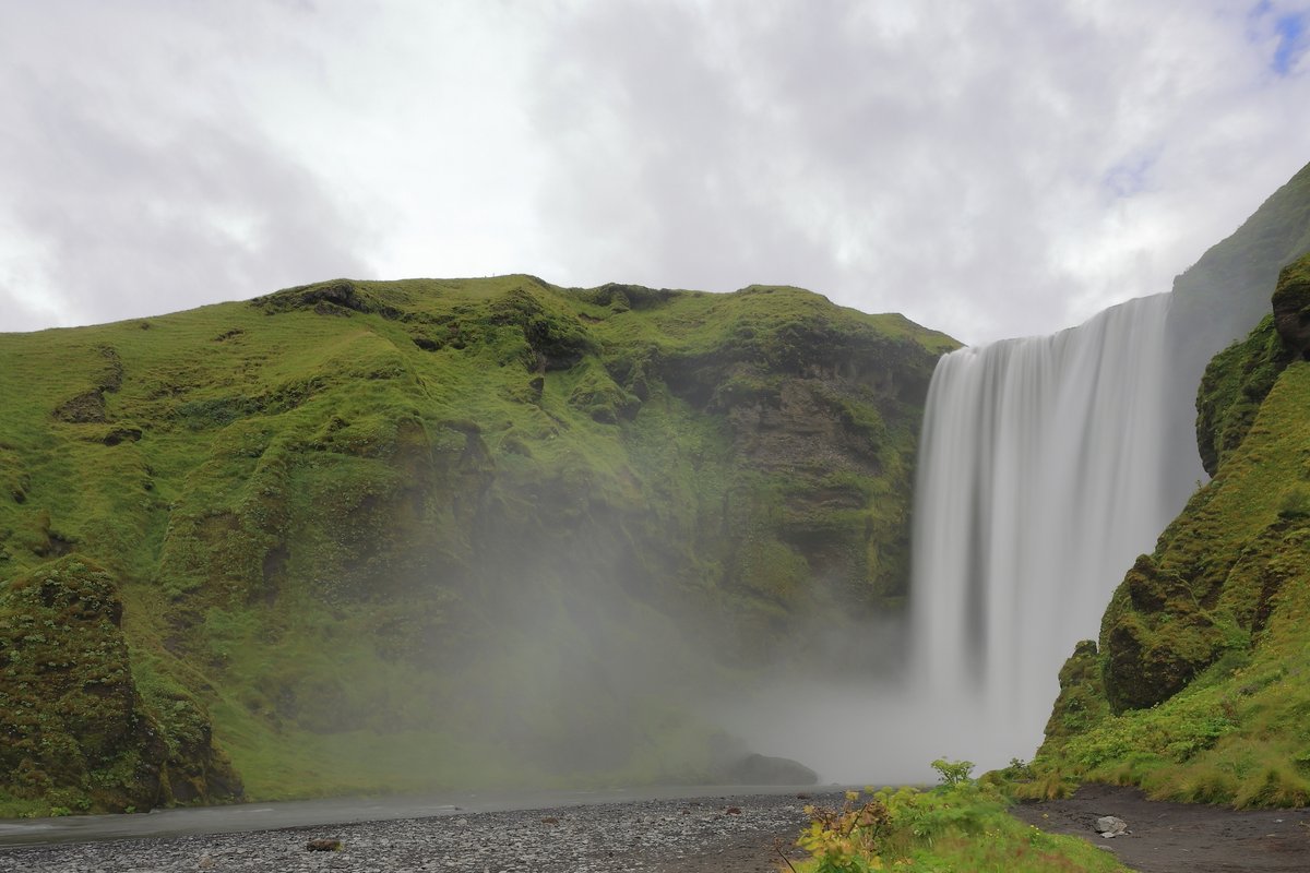 Skógafoss — aurora viewing location in South Iceland, Iceland