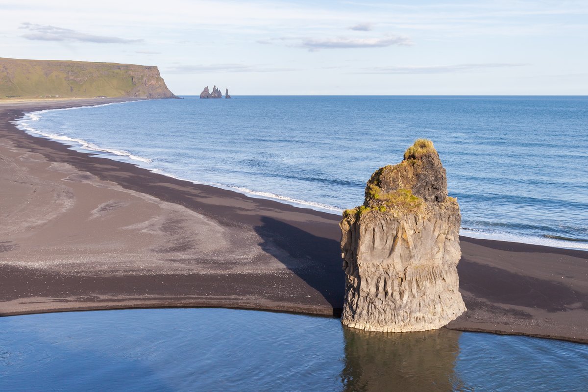 Vík í Mýrdal (Black Sand Beach) — aurora viewing location in South Iceland, Iceland