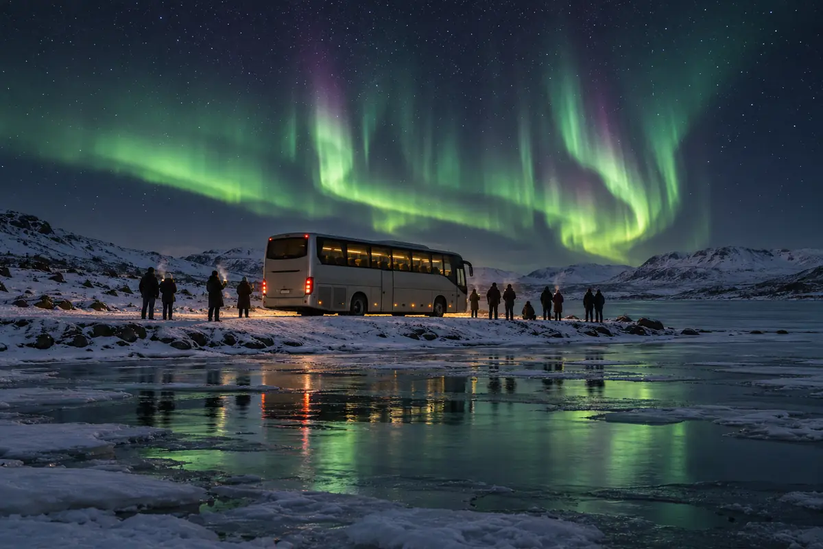 Bus Tour northern lights tour in Reykjavík, Iceland