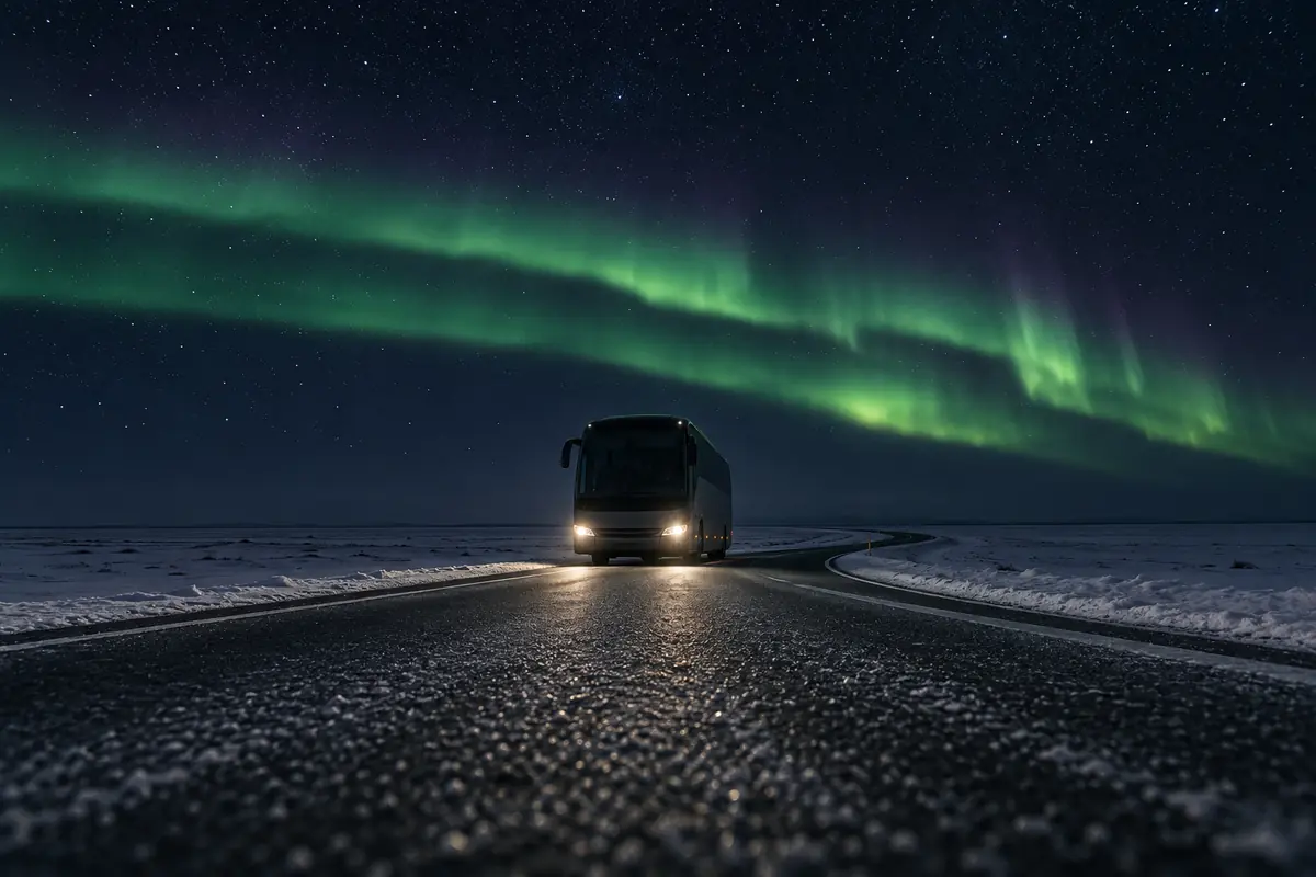 Bus Tour northern lights tour in Reykjavík, Iceland