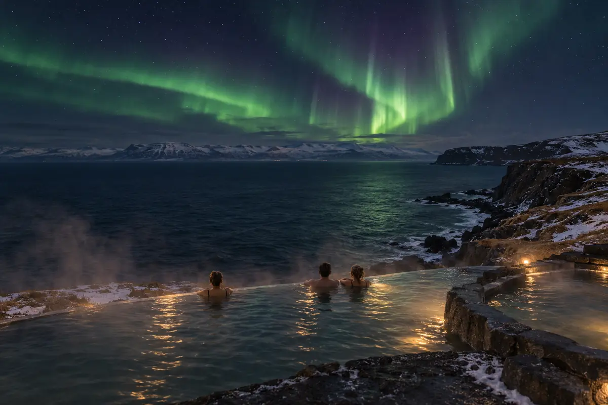 Day + Aurora Combo northern lights tour in Akureyri, Iceland
