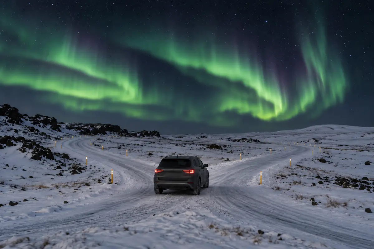 Private Tour northern lights tour in Akureyri, Iceland