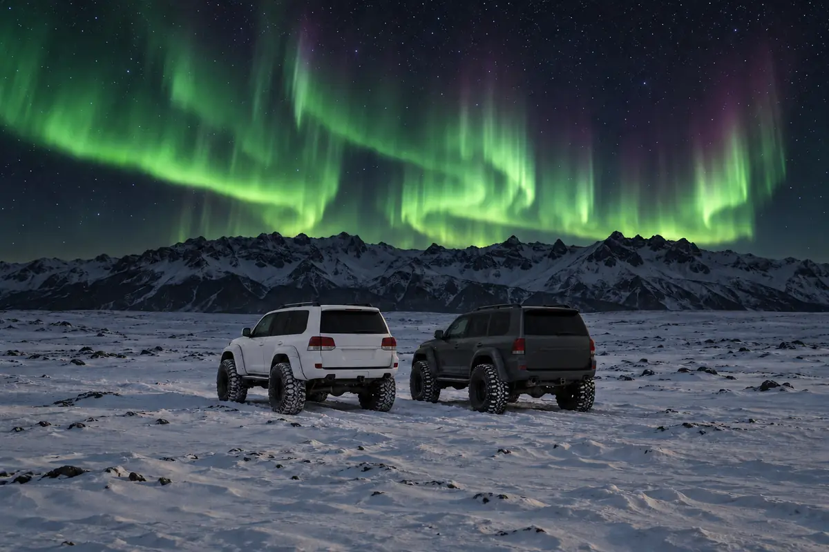 Super Jeep northern lights tour in Reykjavík, Iceland