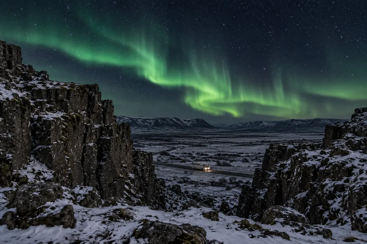 Day + Aurora Combo northern lights tour in Reykjavík, Iceland