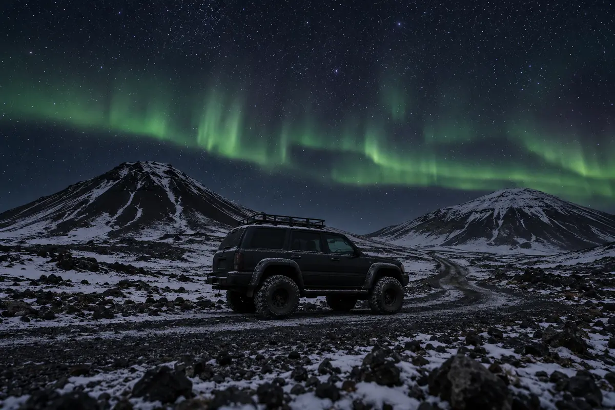 Super Jeep northern lights tour in Reykjavík, Iceland